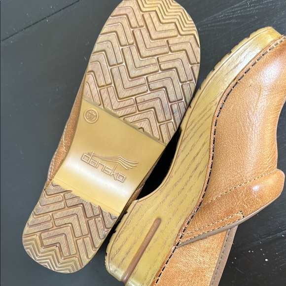 Dansko Brown Leather Slip-On Clogs - Picture 9 of 9